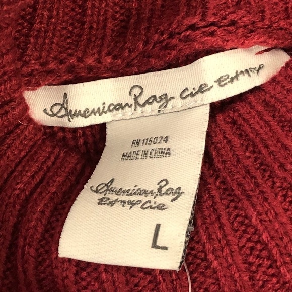 American Rag dark red knit sweater, NWT, Large - Picture 5 of 8